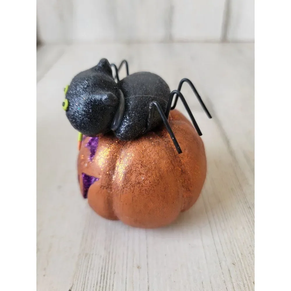 Halloween glitter spider boo pumpkin‎ fang figure decor
